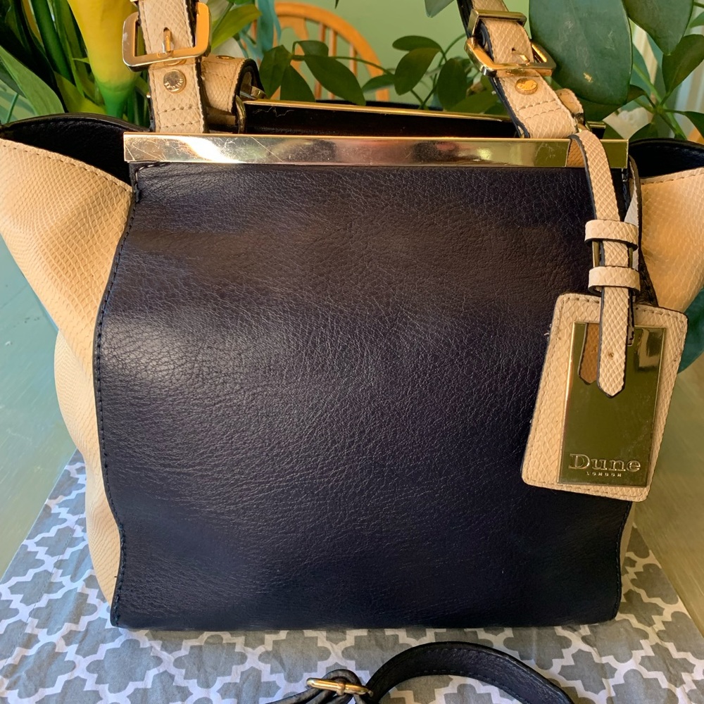Dune London Navy Blue and Tan Satchel or OTS.